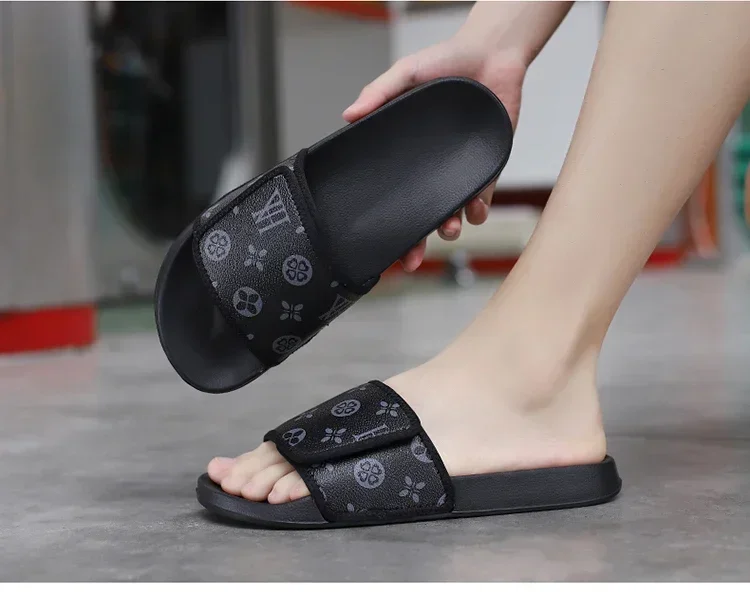 Herren-Sandalen aus echtem Leder, bequeme Herren-Hausschuhe, Herren-Sommerschuhe im Angebot, echte Herren-Hausschuhe, Flip-Flops, Slides – Detail 10