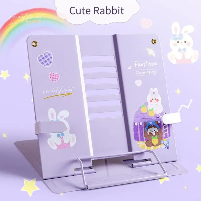 Portable Metal Reading Book Stand Adjustable Design For Home Office Setups