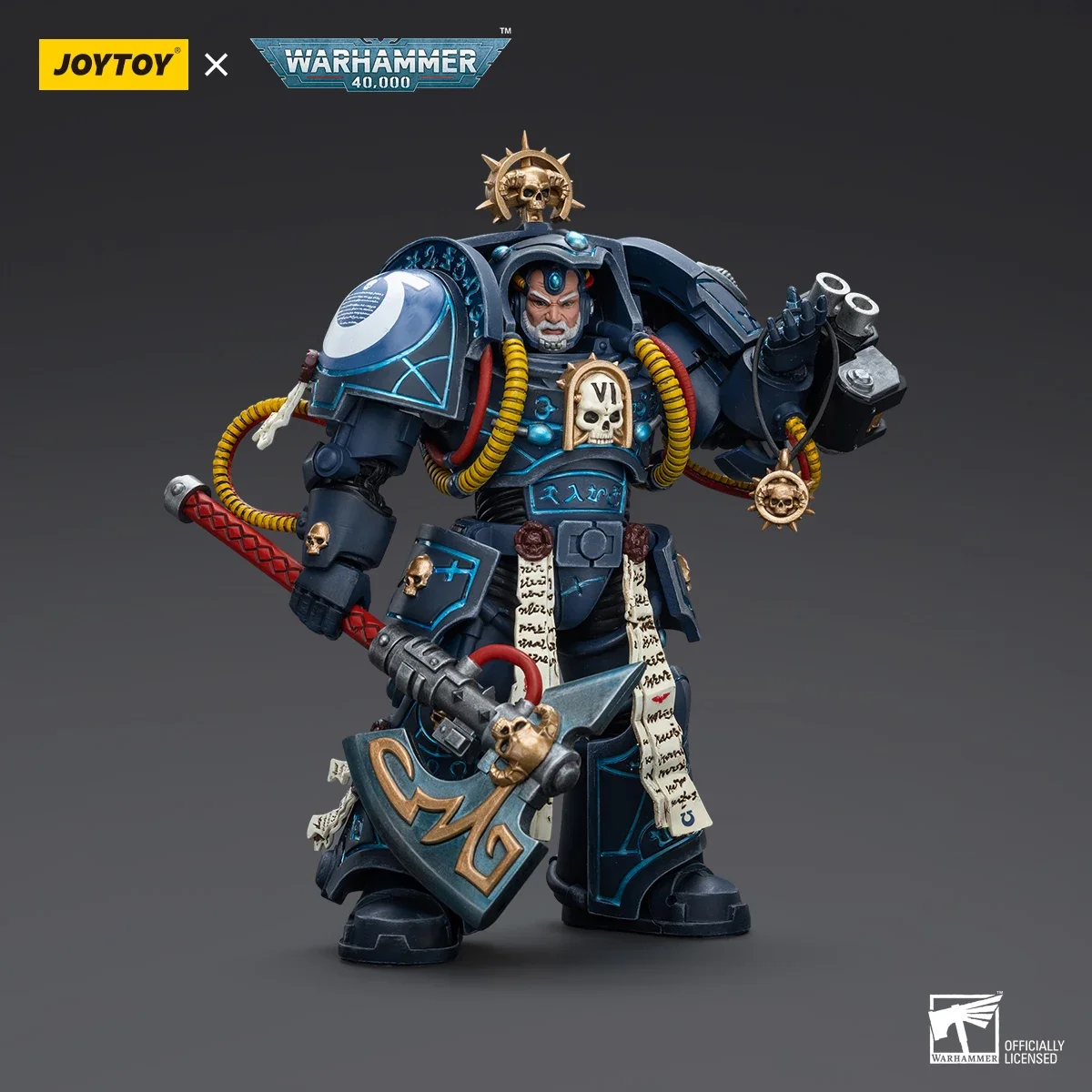 JOYTOY Warhammer 40k أمين المكتبة 1/18 عمل الشكل أنيمي Ultramarines أمين المكتبة في المنهي درع المفاصل تمثال نموذج اللعب