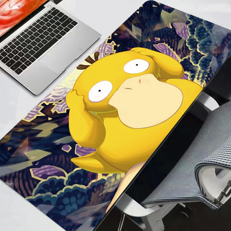Tapis de souris pour ordinateur Pokemon Pikachu Gengar, grand tapis de souris pour gamer, tapis de clavier XXL, tapis de bureau pour PC