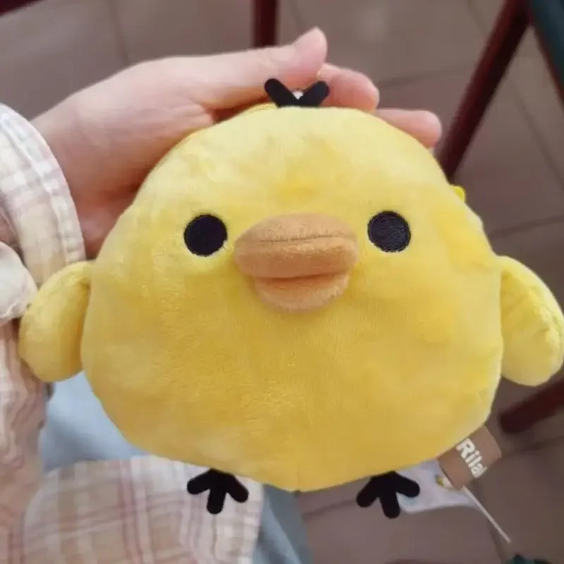 Japońska Kawaii Rilakkuma Podstawowy Kształt Twarzy Pluszowa Kiiroitori Portmonetka na Monety Kreskówkowa Puszysta Torebka na Karty Anime Gadżety Prezenty Świąteczne