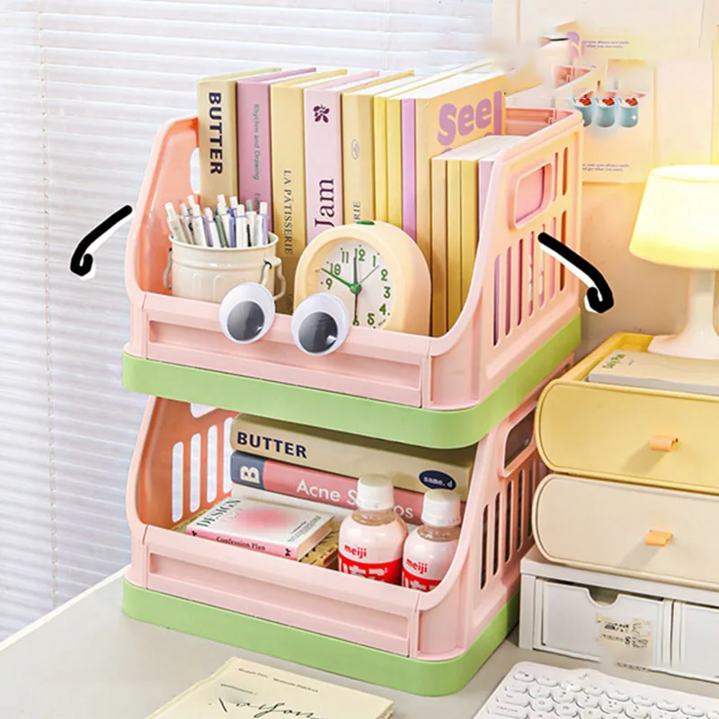 

Plastic Foldable Storage Crate Folding Box Basket Stackable Cute Makeup Jewellery Toys Stationery Box for Storage Box Organizer