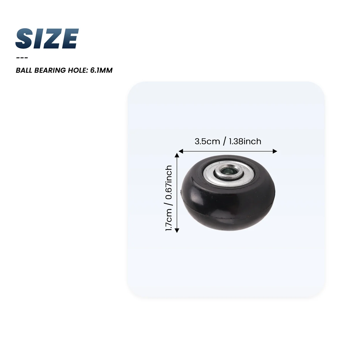 2 Sets of Luggage Suitcase Replacement Wheels Axles Deluxe Repair Tool OD 35mm