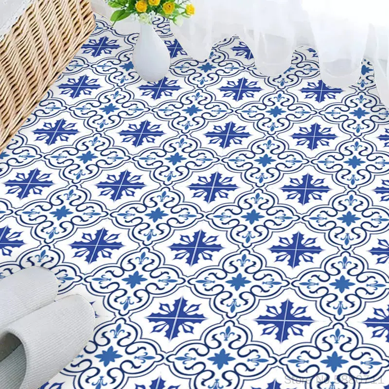 

10Pcs Waterproof Non-slip Self-adhesive Floor Sticker Tile Bathroom Toilet Balcony Living Room Kitchen Renovation Wall Stickers