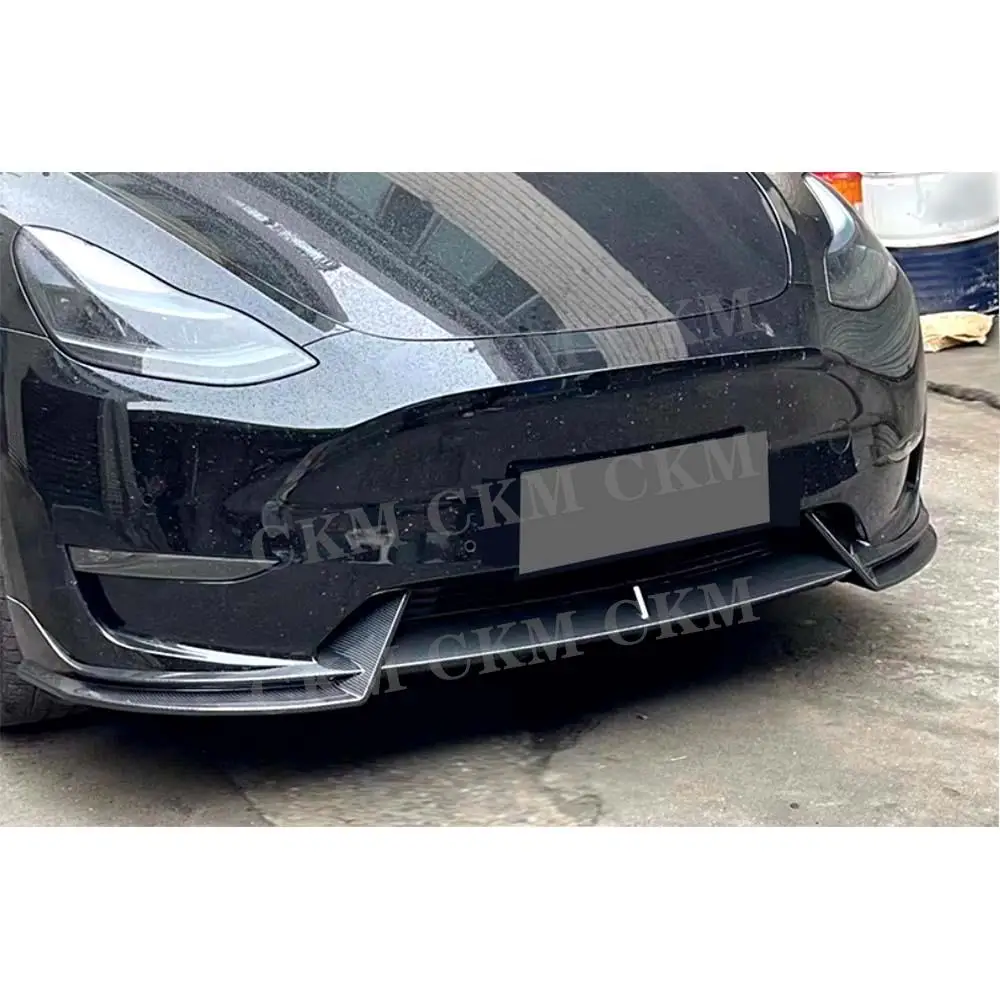 

CKMUUER Front Bumper Chin Lip Spoiler BodyKit ABS Car Lower Guard Plate For Tesla Model 3 2017+ For Tesla Model Y 2018+