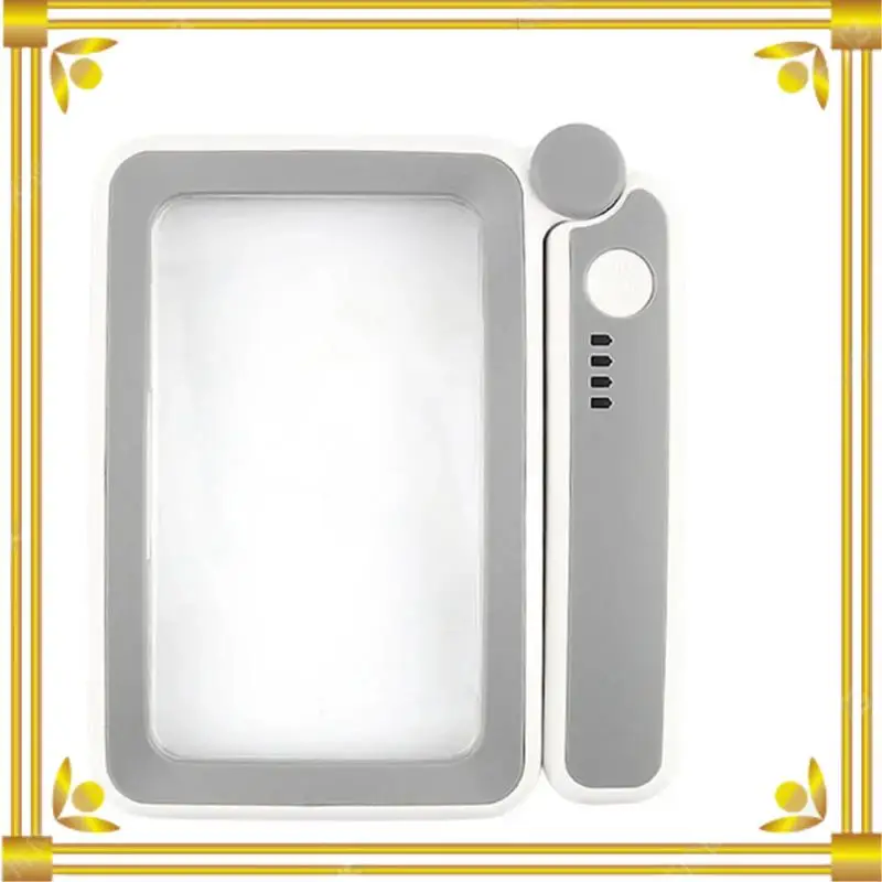 DN-อ่านแว่นขยายพร้อมแสง, 4X ชาร์จมือถือแว่นขยายส่องสว่างพับ Loupe เลนส์ขนาดใหญ่สําหรับผู้สูงอายุ