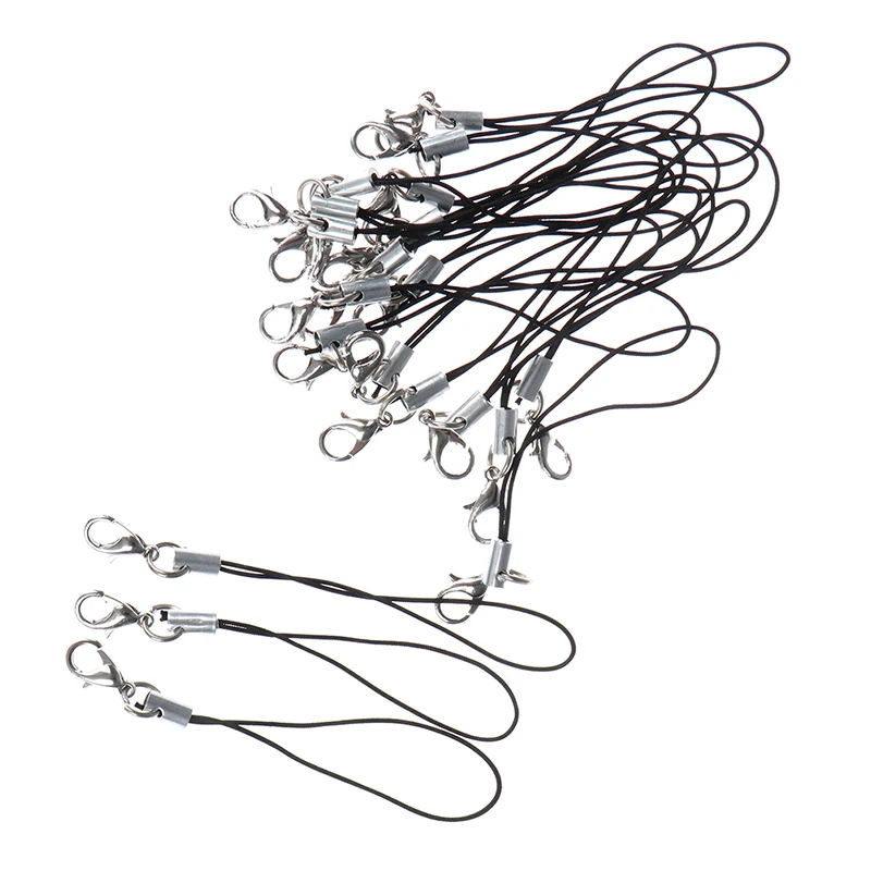 5/10Pcs Lanyard Lariat Cords Lobster Clasp Rope Keychains Hooks Mobile phone Strap Charms Keyring Bag Accessories Key Ring