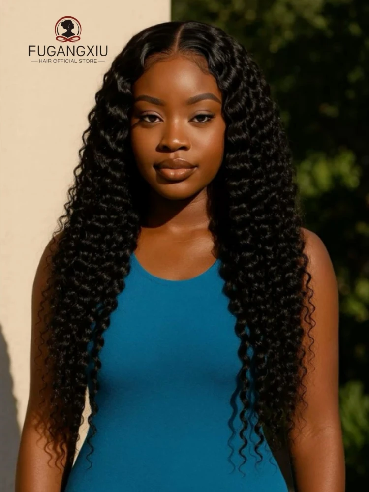 

13x4 Deep Wave Frontal Wig 30 Inches Hd Lace Front Wig Curly Hair13x4 Water Wave Wig Preplucking For Black Brazilian Woman Ha