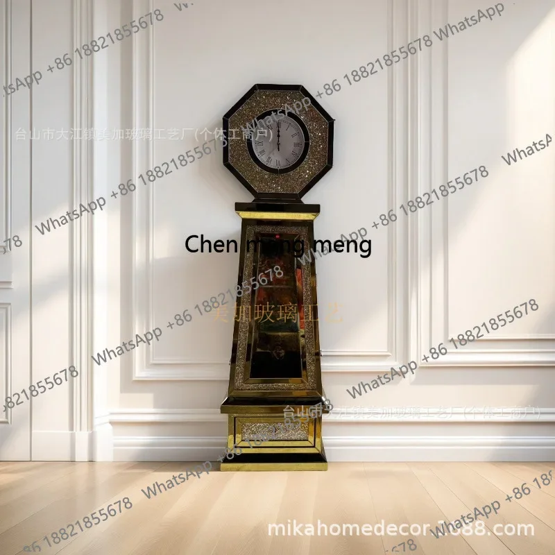 d178 New European and American style diamond glass grandfather clock living room atmospheric floor clock