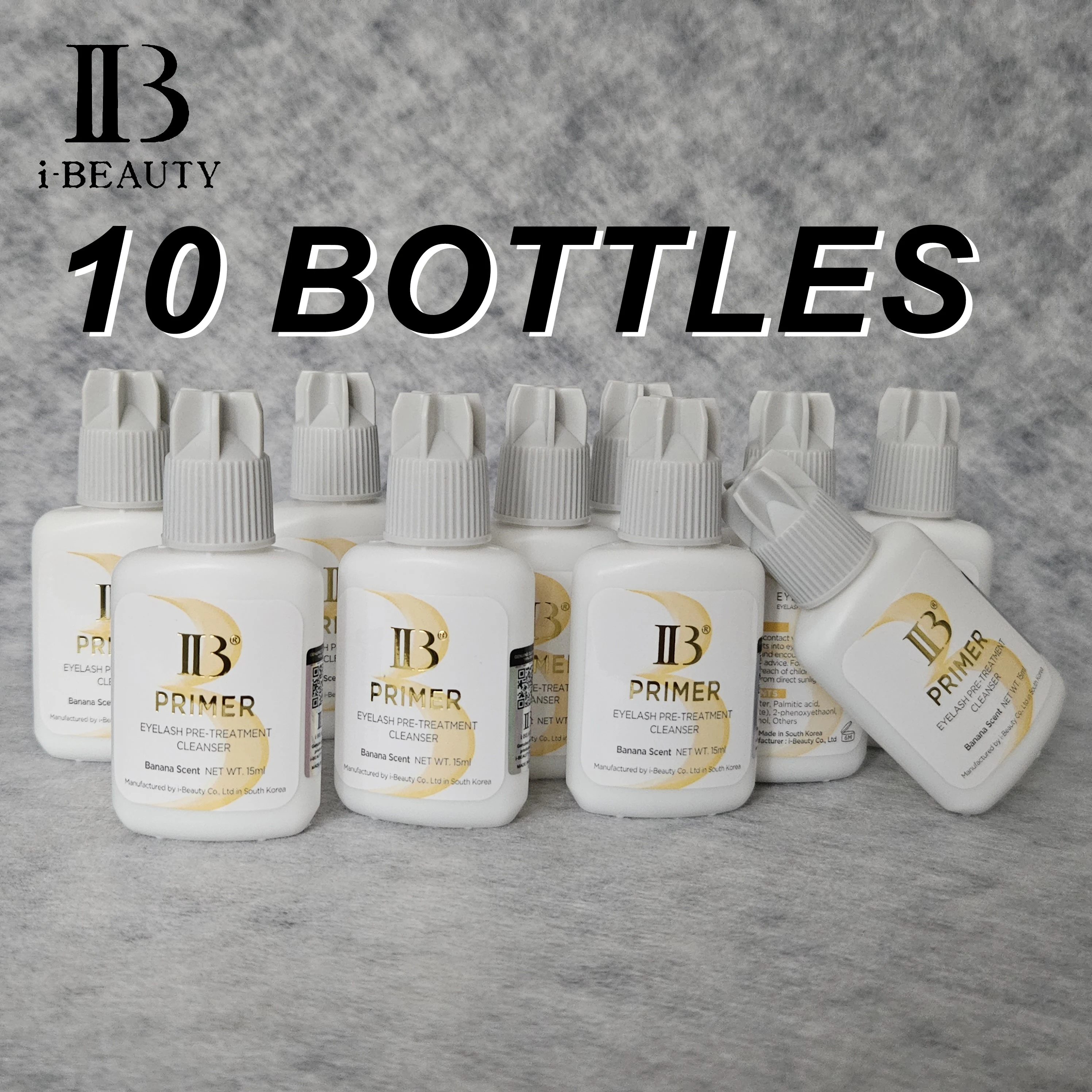 10 бутылок IBeauty IB, профессиональный Праймер, клей для наращивания ресниц, 15 мл, Корея, оригинальный клей для накладных ресниц, поставщики инструментов для макияжа