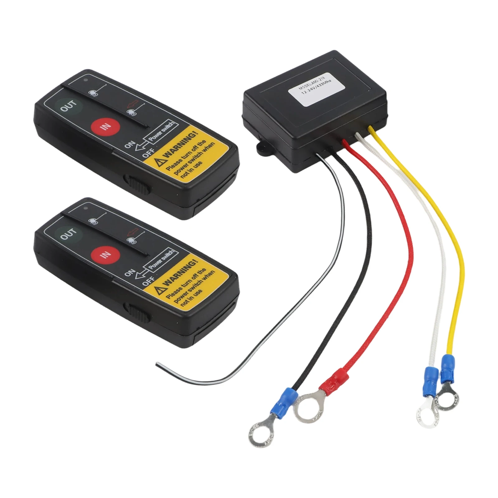Waterproof Wireless Remote Control for 12V 24V Electric Winch Switch Compatible with 4WD and Off Road Vehicles