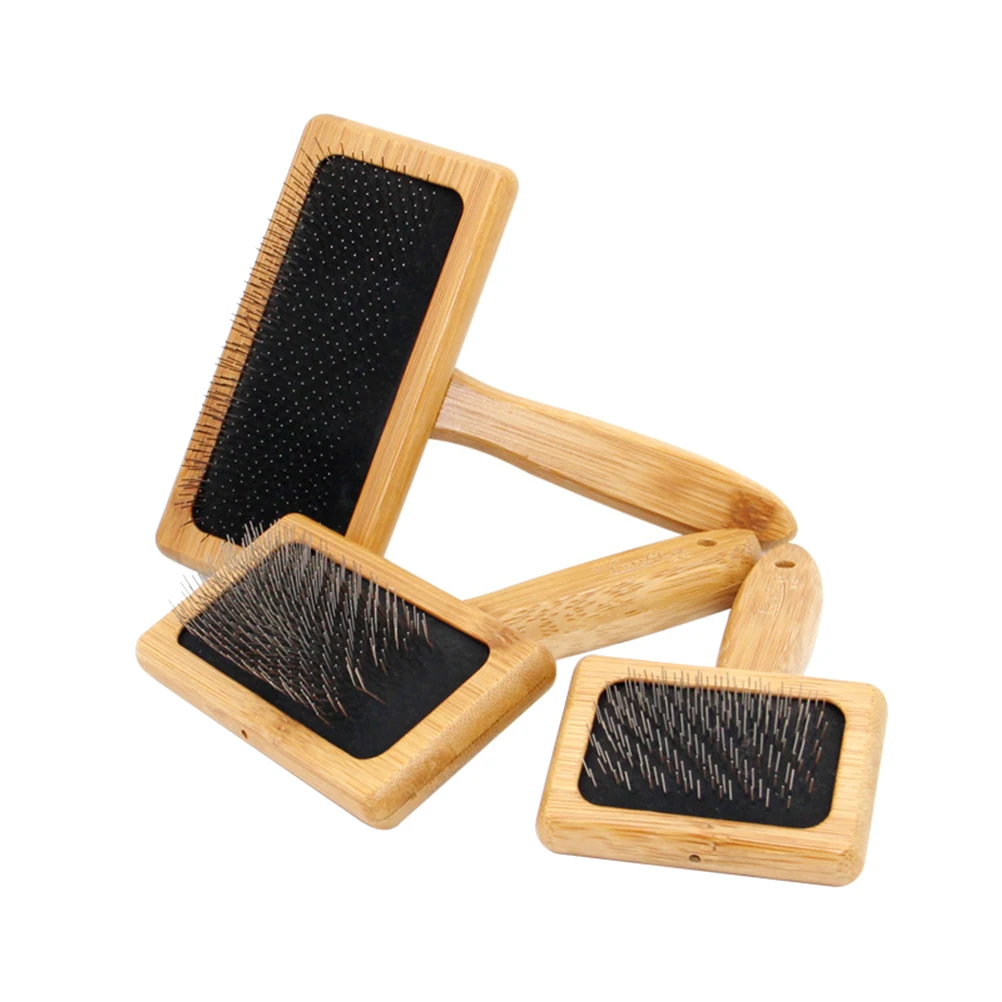 

Bamboo Wood Comb Pet Grooming Tool for Short Hair Dogs Needle Cleaning Tool Removing Tangles Knots Dander Trapped Dirt