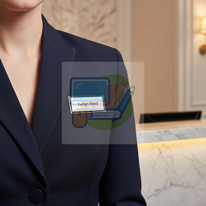 10/20/30Pcs Name Tag Blank Name Badges, Acrylic Material, Pin & Magnet Backing, Ideal for Conferences, Events, Office, Reusable