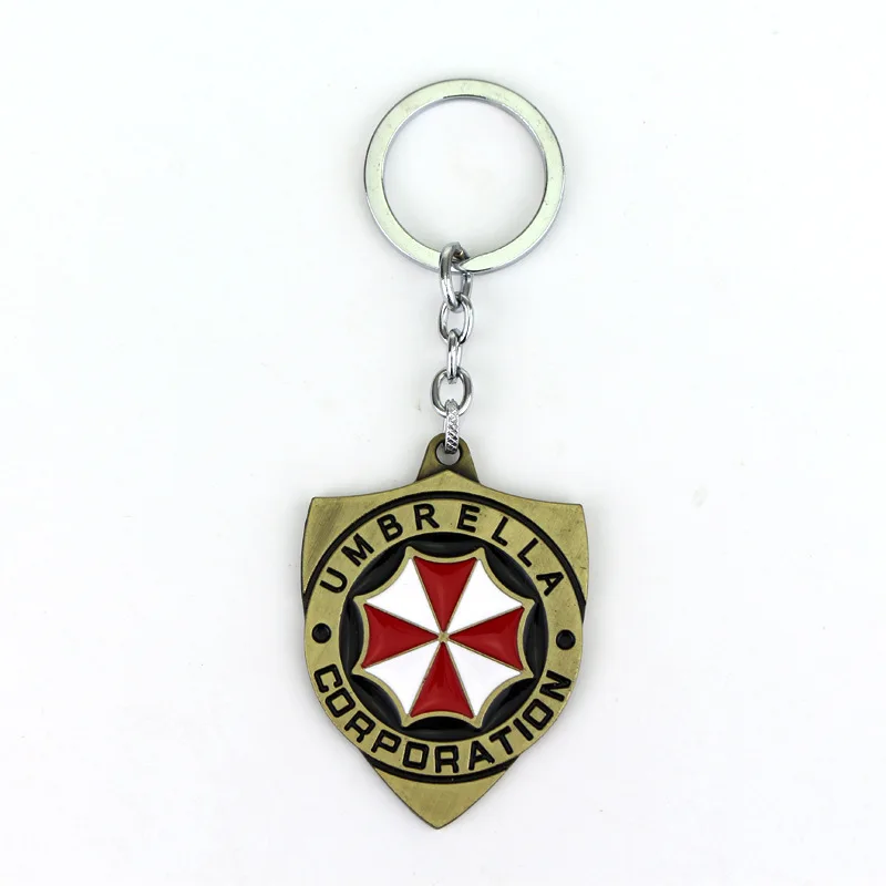 keychain umbrella Action Movie Residents Evils Protective Umbrella Corporation Car Key Ring Bag Accessories Jewelry Gift