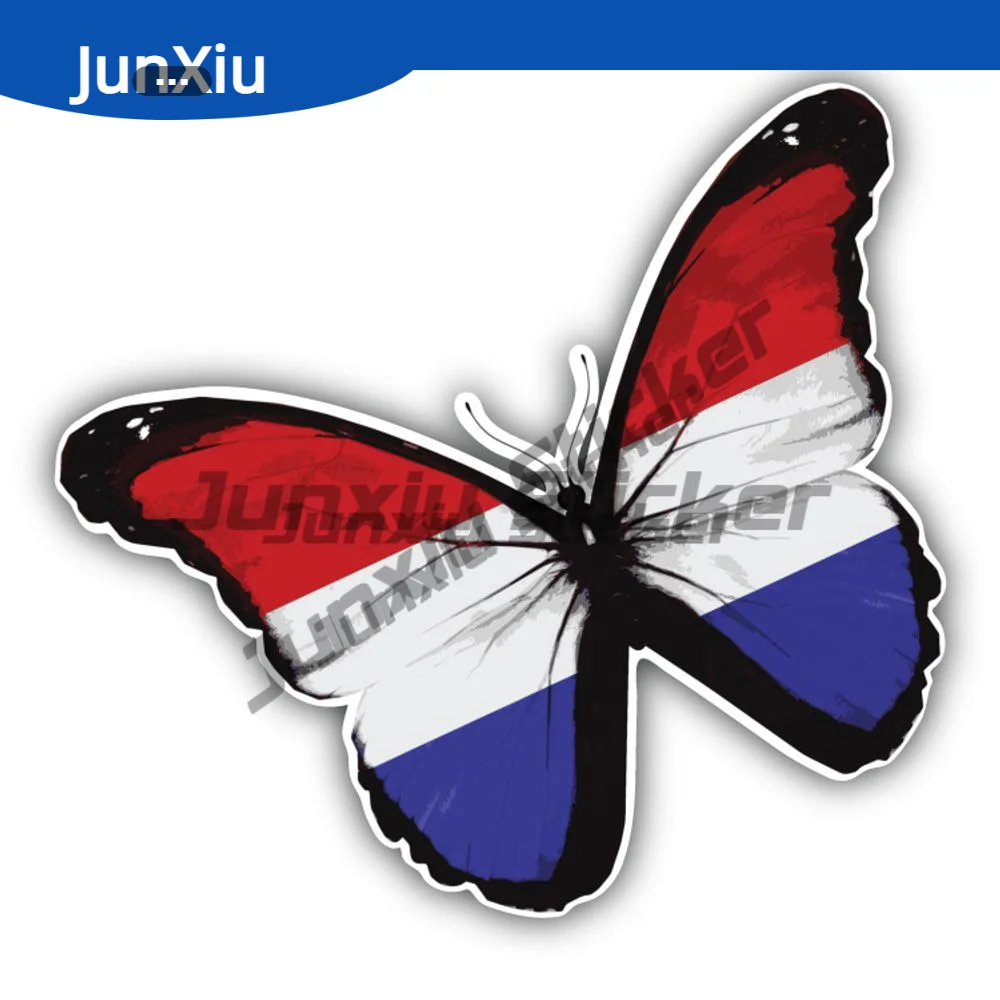 

Netherlands Butterfly Flag Sticker Car Bumper Accessories Laptop Speedboat Rear Windshield Waterproof Exterior Decal Posters Pvc