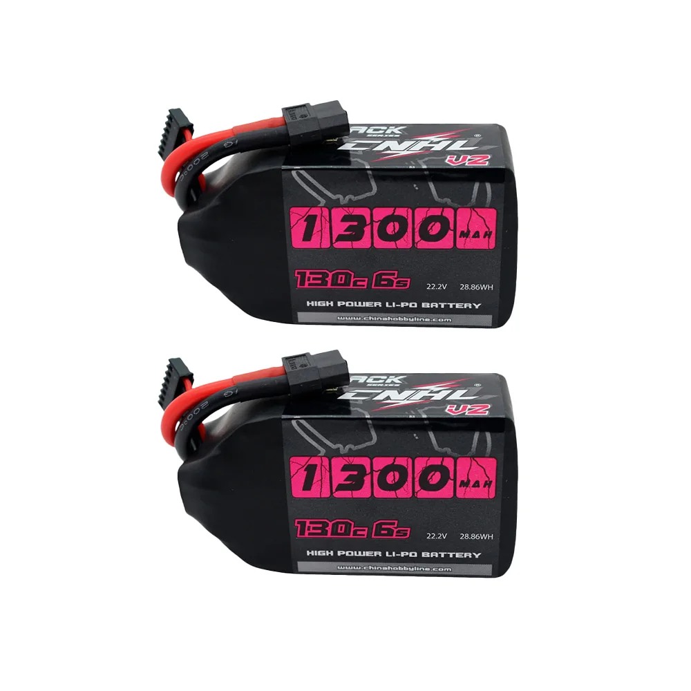 CNHL 6S 22.2V Lipo Battery 1300mah 130C with XT60 Plug For FPV Airplane Racing Models Lipo Parts 2PCS