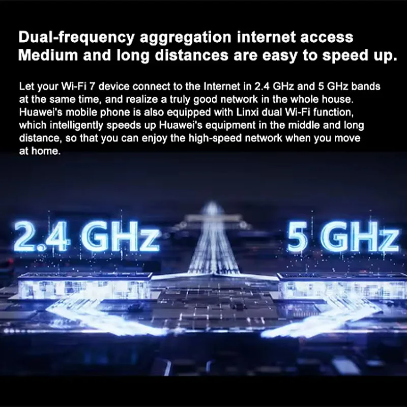 BE7 موزع إنترنت واي فاي ثنائي النطاق مكبر صوت أحادي واي فاي 7 6500Mbps مكرر لاسلكي مع منافذ شبكة مزدوجة 2.5GE لهواوي #2