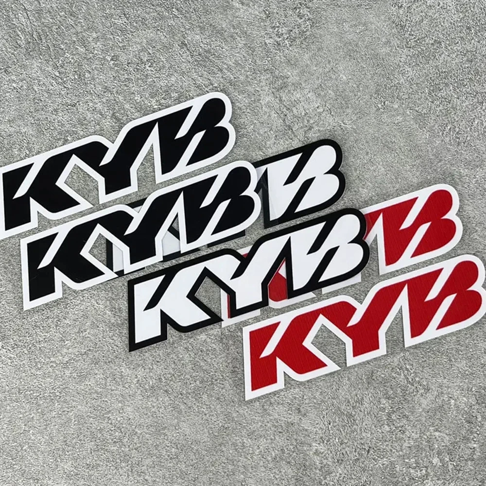 2Pcs KYB Logo Reflective PVC Stickers Motorcycle Front Fork Shock Absorber Decor Decals for Dirt Bike Motocross Mod Accessories