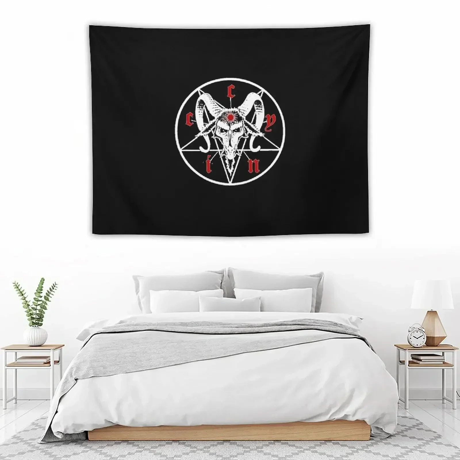 

cynic occult BLACK Tapestry Home Decor Aesthetic Wall Tapestries Custom Tapestry