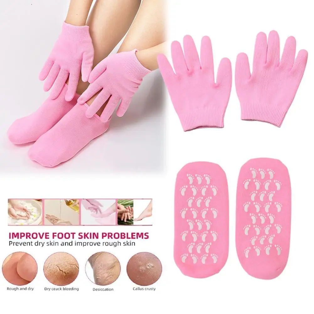 

2pcs Foot Care Spa Moisturizing Gel Socks Exfoliating Dry Cracked Soft Skin Sock Pedicure Hard Heel skin Protector Repairing