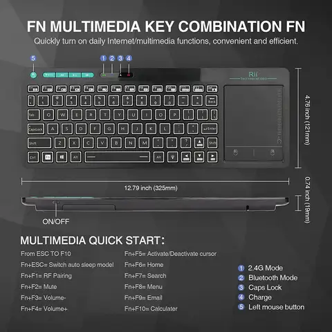 8 best sales पोर्टेबल कीबोर्ड माउस - №5