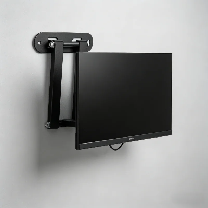 360° Rotatable TV Wall Mount Bracket, 20° Tiltable Universal Monitor Holder, Heavy Duty Flat Panel Wall Mount Stand
