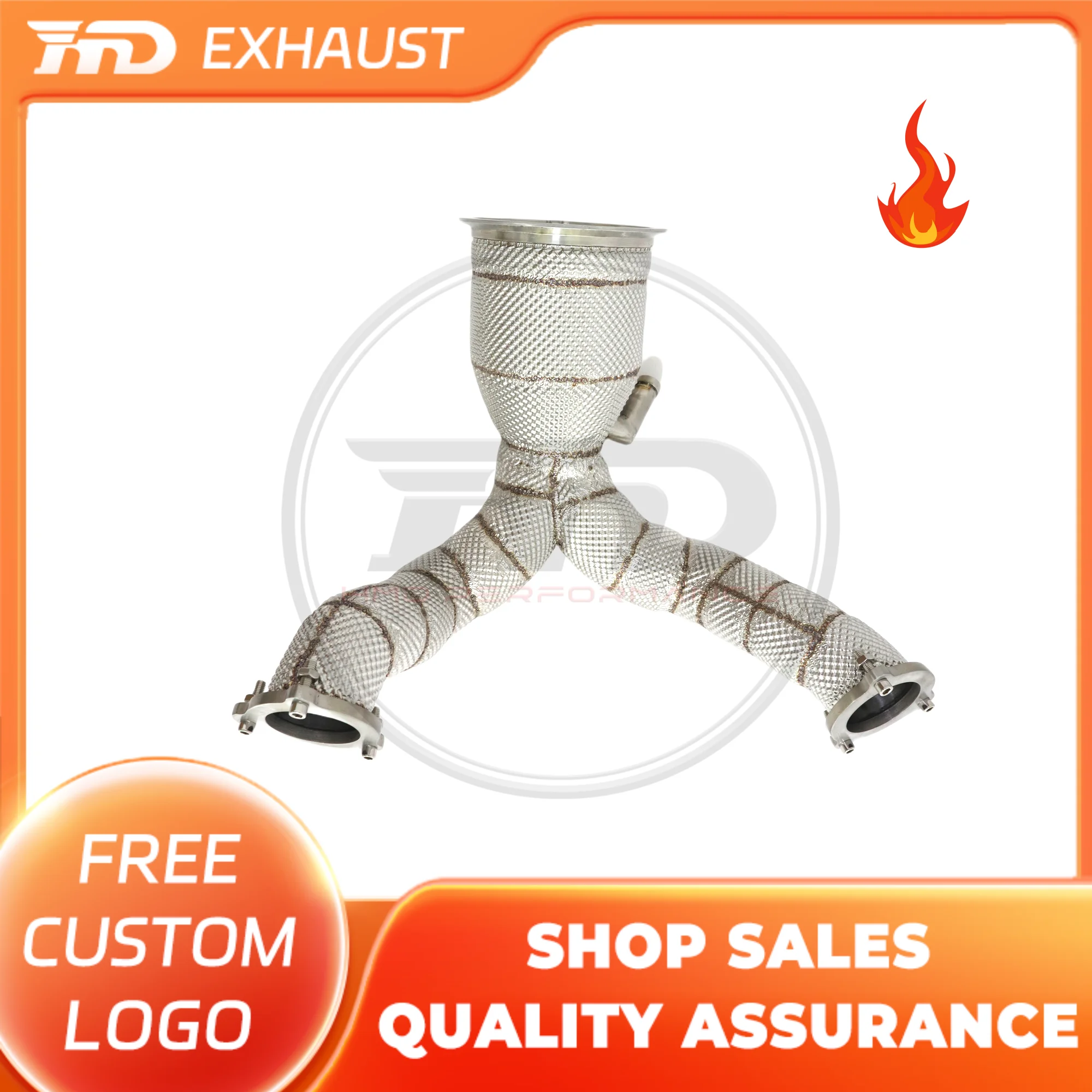 

HMD Exclusive Customization Easy Installation Exhaust With Catalysis Downpipe for Audi Q8 With Heat Shield Downpipe Without OPF