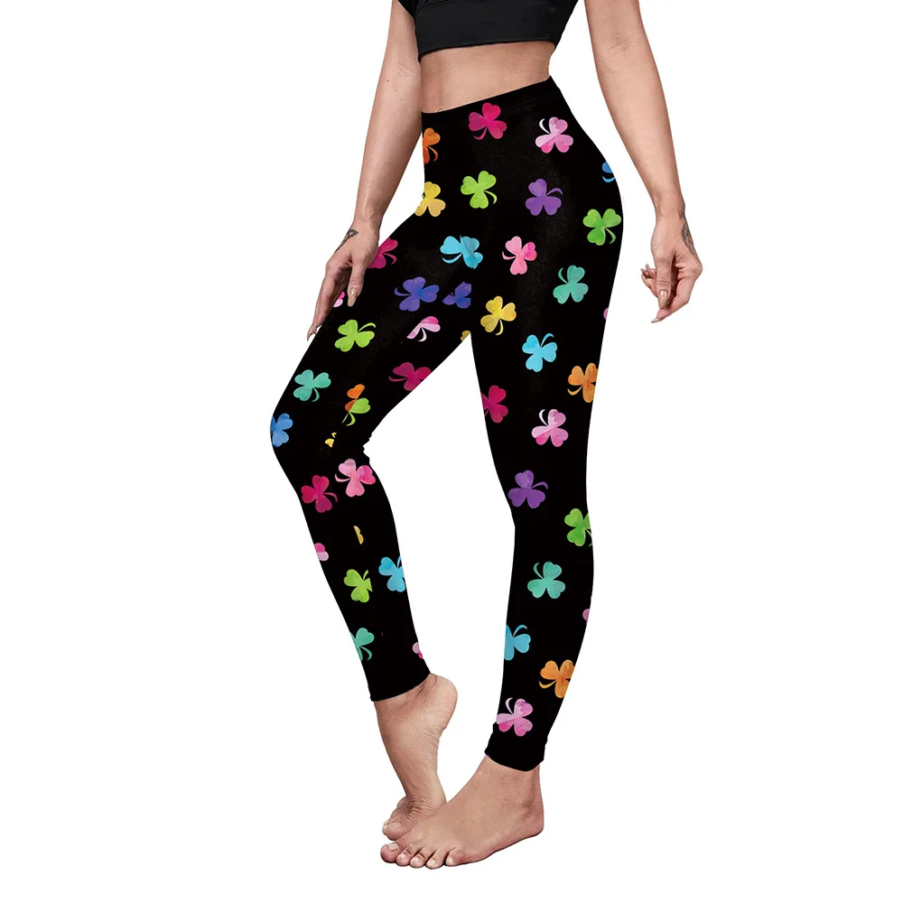 Fashion Women Leggings 3D Digital Printed Pants St. Patrick's Day Clothes Skinny High Waist Casual Leggins Irish Festival Party