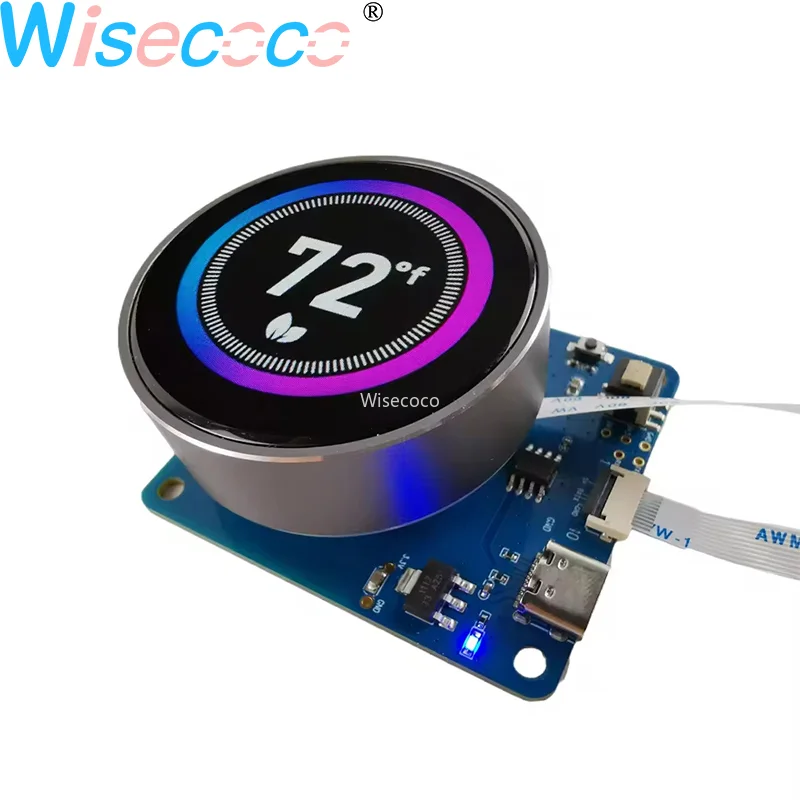 Wisecoco 1.28 Inch Knob Display Rotary Encoder Round LCD Display Customized For Electronics Projects Smart Home Control Knob