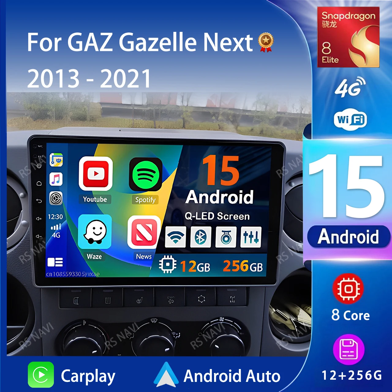 أندرويد 15 Carplay السيارات نظام تحديد المواقع والملاحة مشغل وسائط متعددة ل GAZ غزال التالي 2013 2014 - 2021 لاعب واي فاي + 4G راديو السيارة الفيديو #1