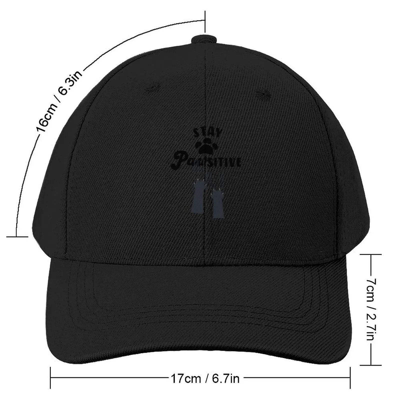 Cat's paw stay pawsitive, demon cat shirt Baseball Cap Sun Cap foam party Hat tea Hat Visor Mens Tennis Women's