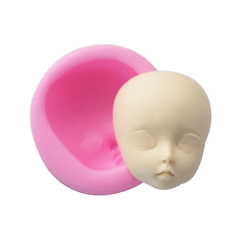 Baby Face Head Silicone Sugarcraft Mold Resin Tools Cupcake Baking Mould Fondant Cake Decorating Tools