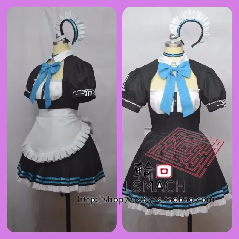 COS-HoHo Blue Archive Itinose Asena Game Suit Lovely Maid Dress Uniform Cosplay Costume Halloween Party Role Play Outfit Women