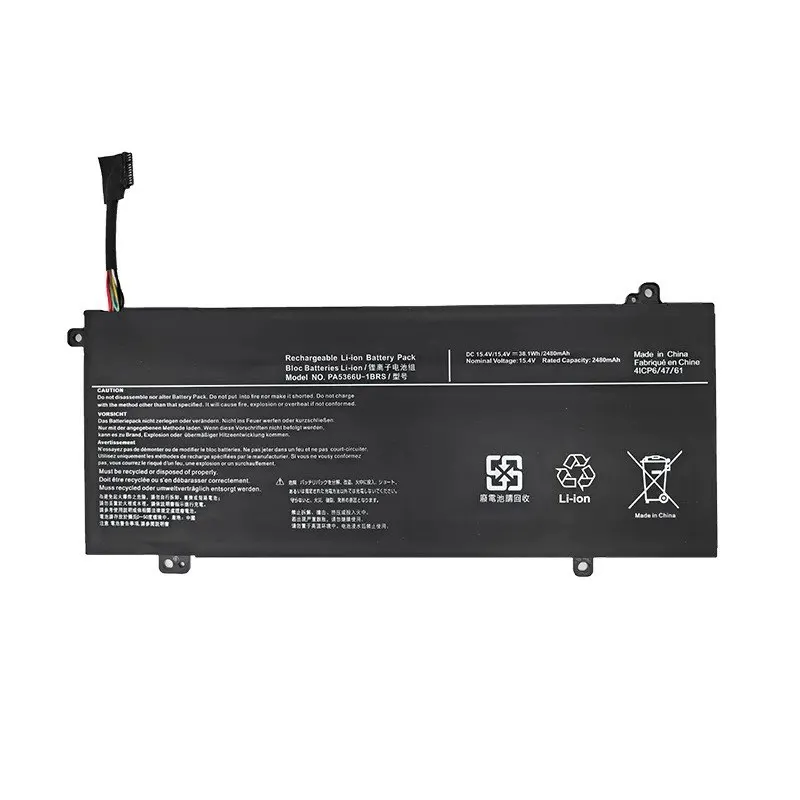 PA5366U-1BRS PA5366U PA5366 Laptop Battery for Toshiba Dynabook Satellite Pro L50 L50-G Series 4ICP6/47/61 15.4V 38.1Wh/2480mAh