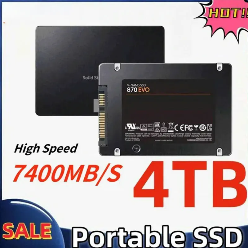 2026 قرص جديد SSD 4 إلى 870 EVO avec disque dur Internter 1 إلى 2 لصب المكتب المحمول والمكتب