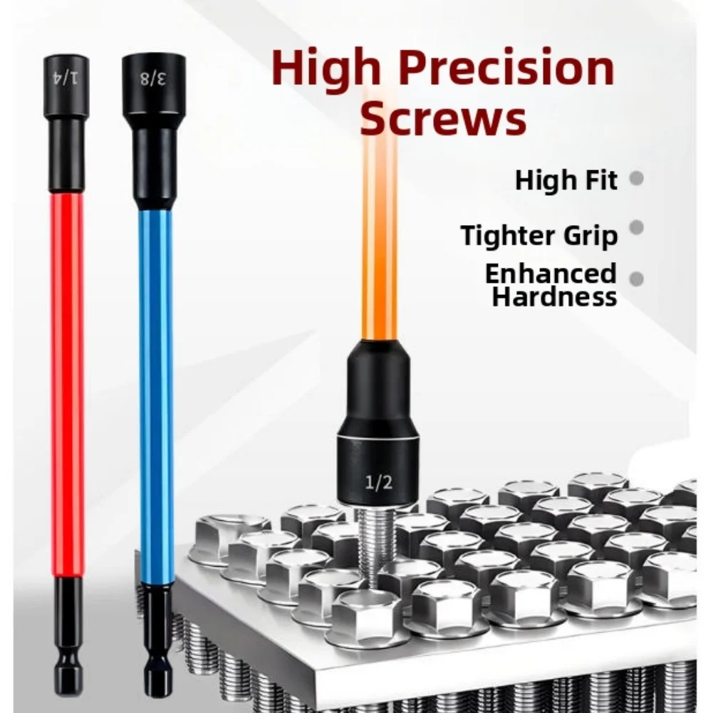 Magnetic Hex Socket Air Drill Bit Set Featuring Embedded Hex Socket and Premium Storage Case for Organized Transport and Use