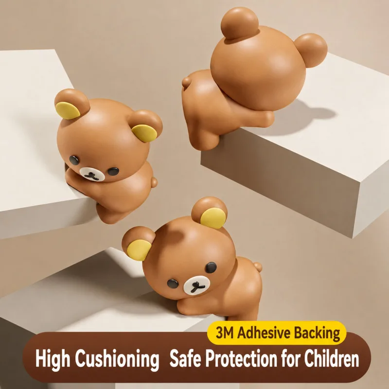 Rilakkuma Corner Protector Set Silicone Table Corner Guards Child Safety Edge Protectors Desk Corner Covers For Home Nursery Use