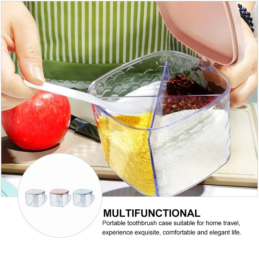

3Pcs Multi-Purpose Spice Box Combination Easy Install Kitchen Seasoning Storage Box Condiment Jar Condiment Container