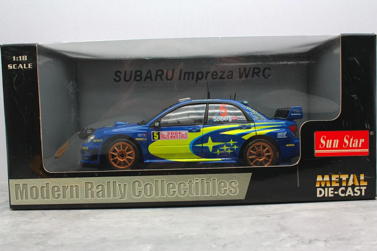 Sunstar Diecast 1/18 مقياس سوبارو سبيكة سيارة نموذج سوبارو امبريزا WRC 2006 لعب المركبات لعب للأولاد مجموعة الصندوق الأصلي #6