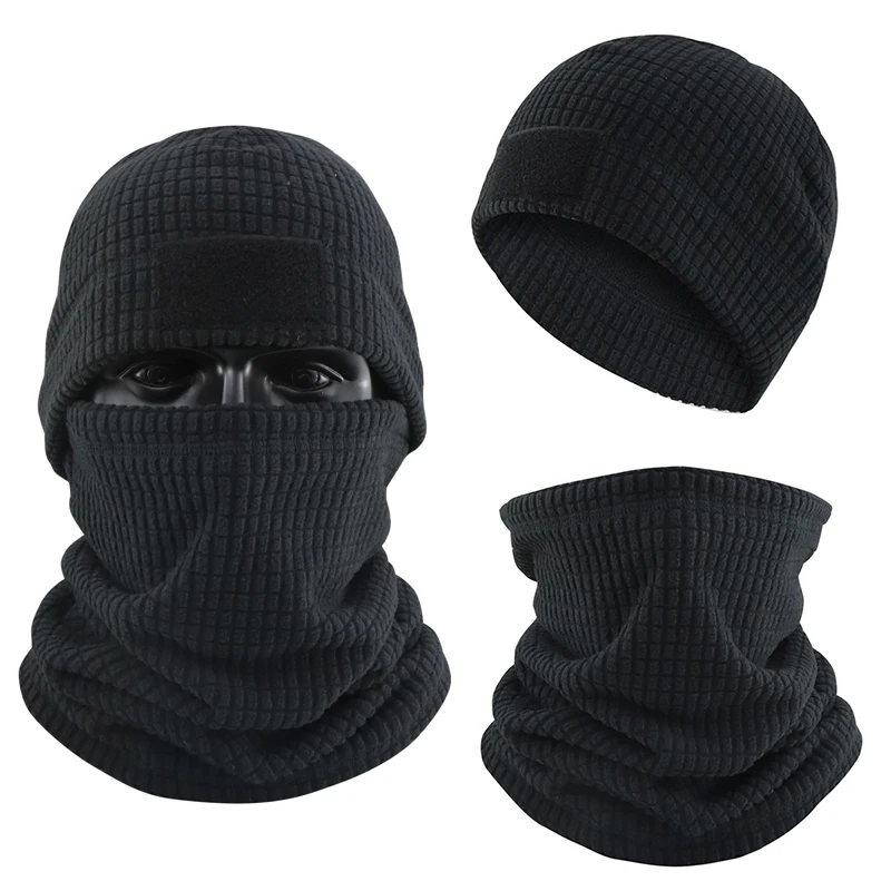 1Pc Polyester Hat Scarf Cap Neck Warmer Winter Hat For Men Women Beanies Soft Warm Cap Scarf Anti-cold Bonnet