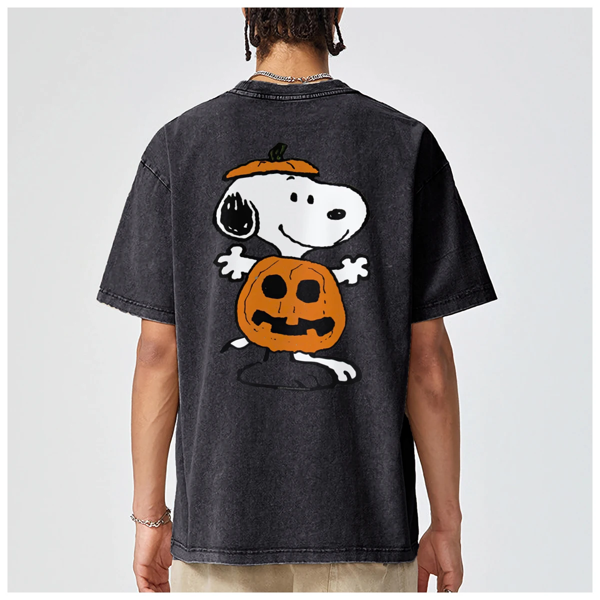 Snoopy Fashion Peanuts comic Charles M. Schulz Oversized t shirt men Women Fashion Casual Vintage Washed Streetwear Cotton top