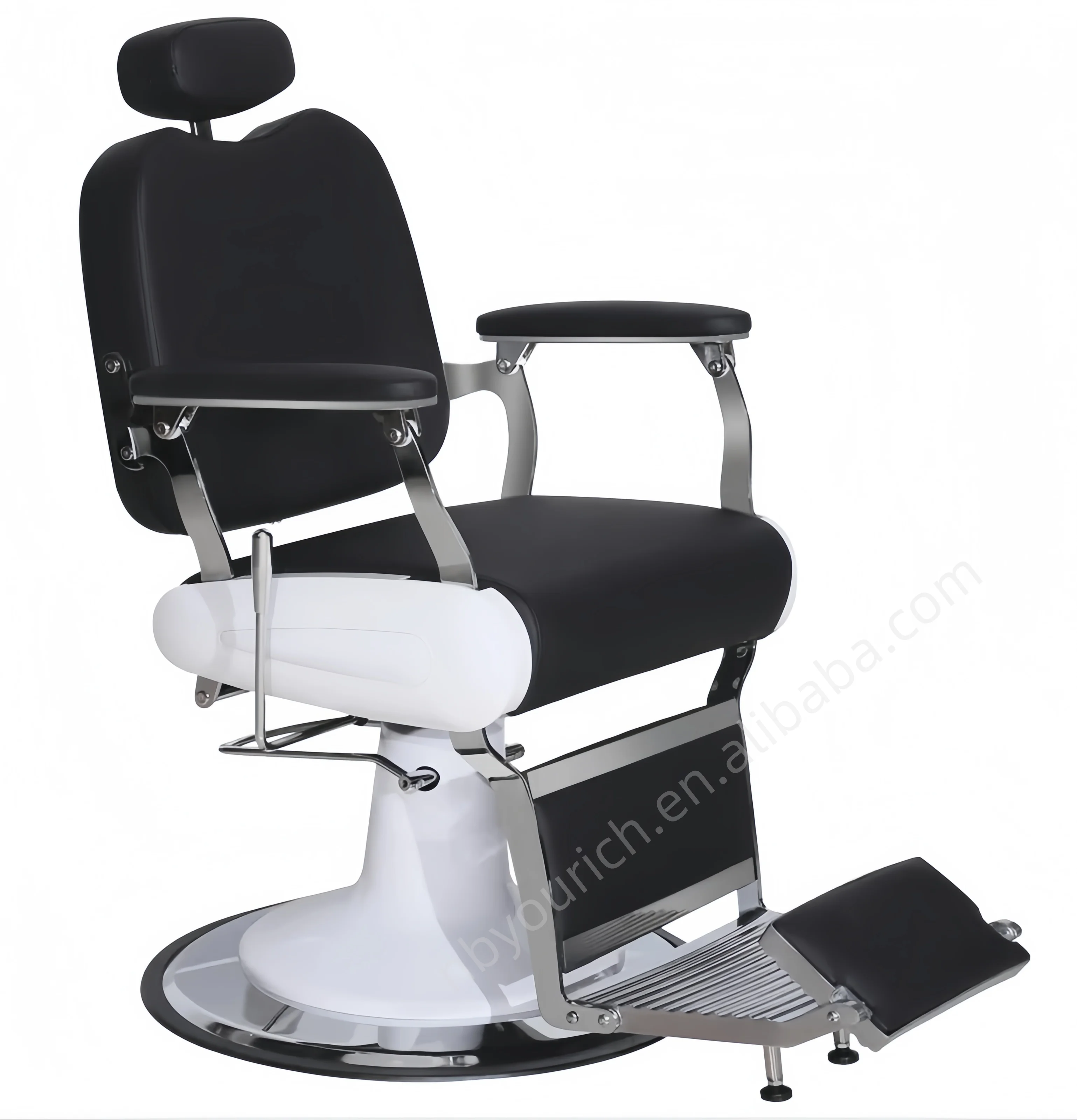 

Black White Barber Chair Men's Hair Salon Chair Hydraulic Lifting Salon Chair for Beauty Salon
