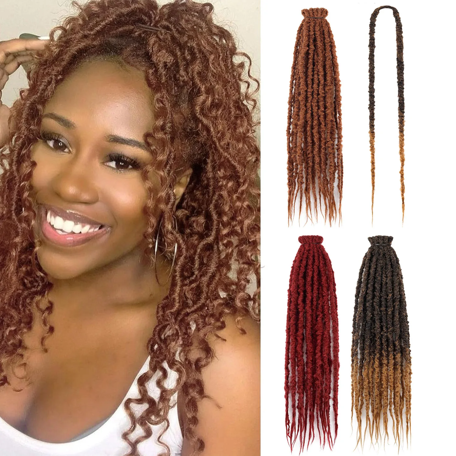 

Crochet Hair Afro Kinky Curly Braiding Hair Extension 24Inch Crochet Braids Hair Marley Twist Synthetic Black Braids For Women