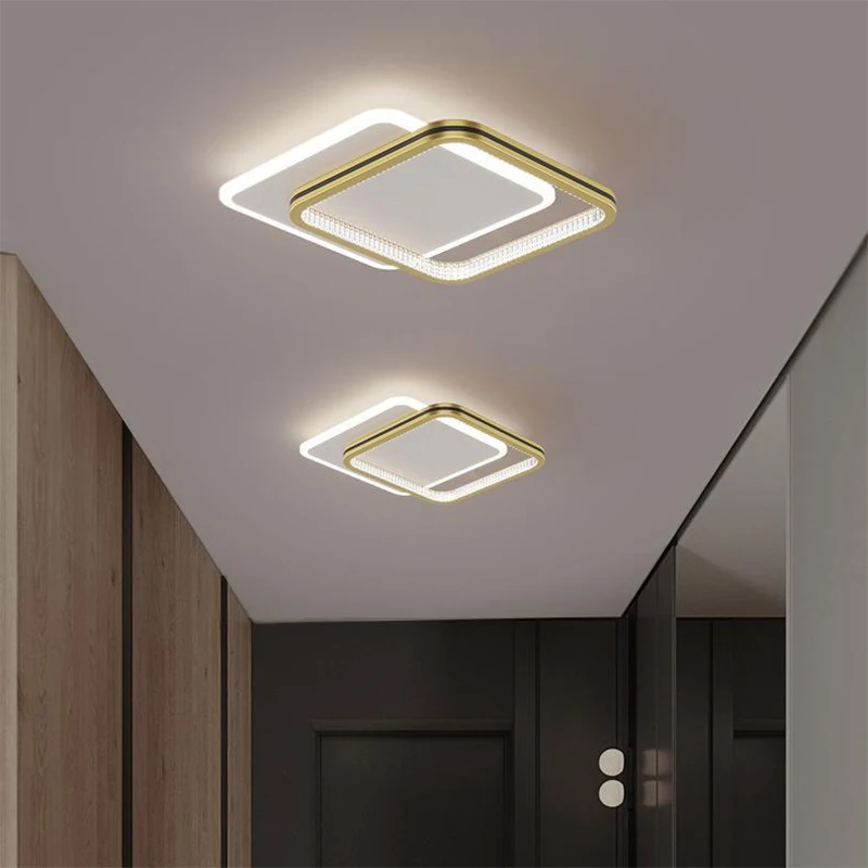 Luz LED de techo moderna para el hogar, lámpara de lujo, decoración interior para dormitorio, vestíbulo, pasillo, accesorio nórdico de geometría