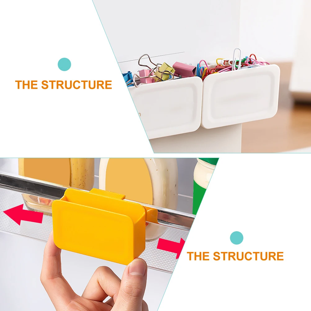 2 قطعة Abs الثلاجة الجانب الباب المنظم تخزين معلق للمطبخ الثلاجة التوابل حقيبة حامل ملحقات الثلاجة الصغيرة #6