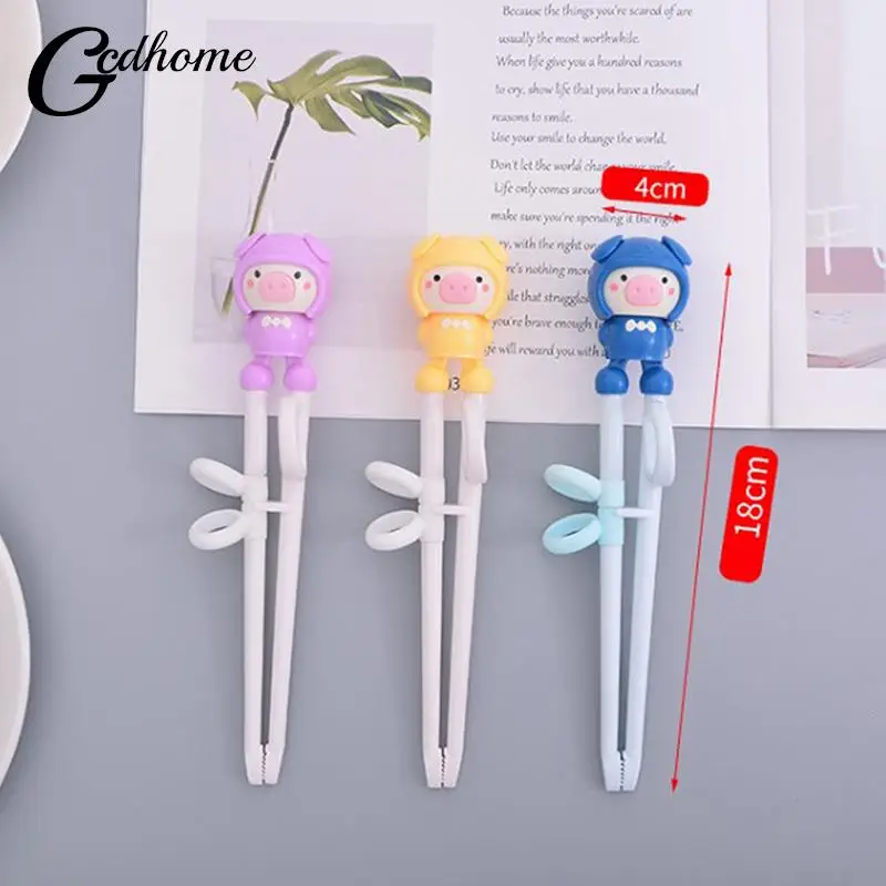 1 Pair Baby Learning Training Chopsticks Cartoon Animal Beginner Chopstick Tableware Kids Eating Training Helper Baby Tools