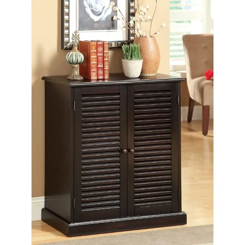 5-Shelf Enclosed Shoe Cabinet, Espresso