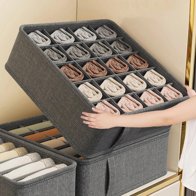 PP fabric drawer organizer, storage boxes for socks, bras, and underwear sorting 3
