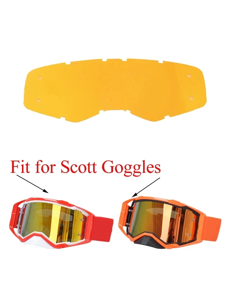 Motorcycle Goggles Lens for Scott Sun Glasses of Outdoor Motocross Dirtbike Sunglasses Helment Accessory Gold Blue Silver Clear