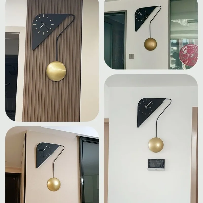 Creative Wall Clock Minimalist Luxury Pointer Wall Clocks Large Noiseless Walls Clock Modern Elegant Living Room Decoration